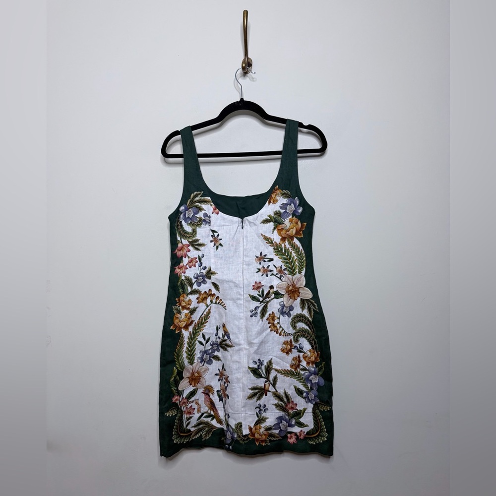 Farm Rio Nature Linen Sleeveless Mini Dress - Picture 9 of 9